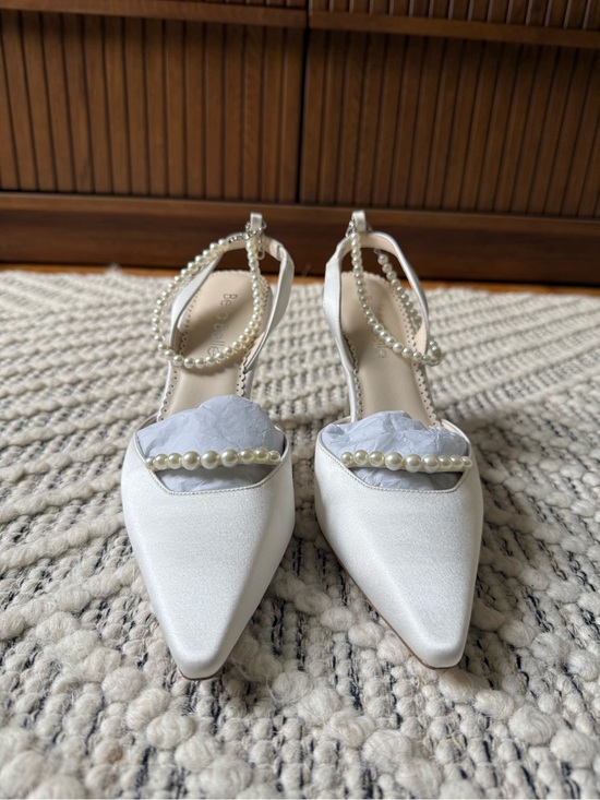 Bella Belle Shoes - *NEW* Bella Belle Cecilia Ivory Pearl Slingback Bridal Heels 7.5 USA